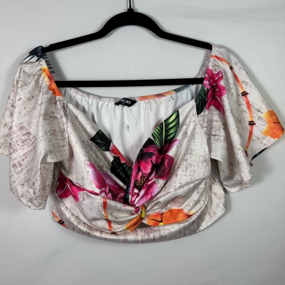 CHICME Floral Women’s Cropped Tank Top Size XL